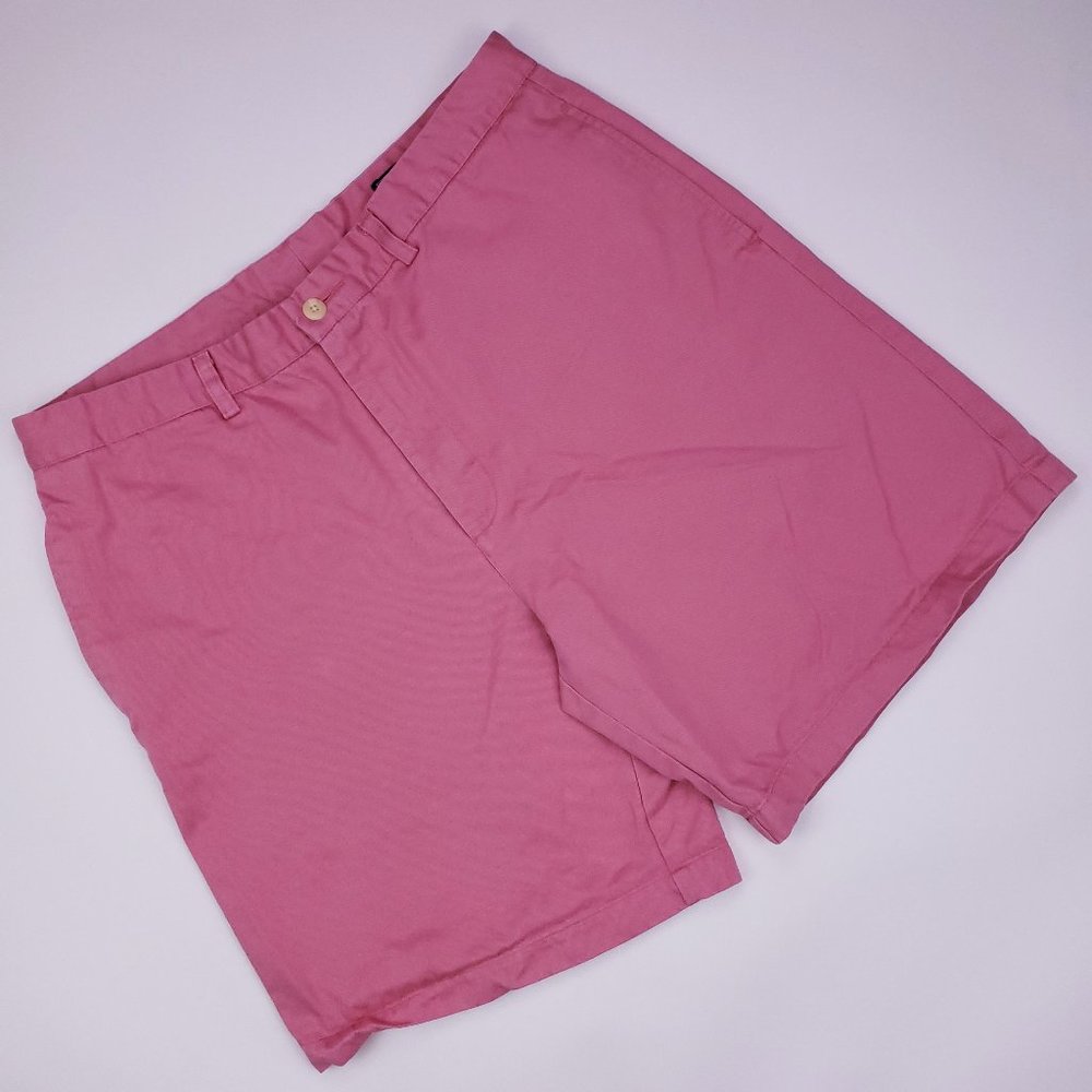 Vineyard Vines Pink Shorts 34 Flat Front Cotton Me - Picture 1 of 12